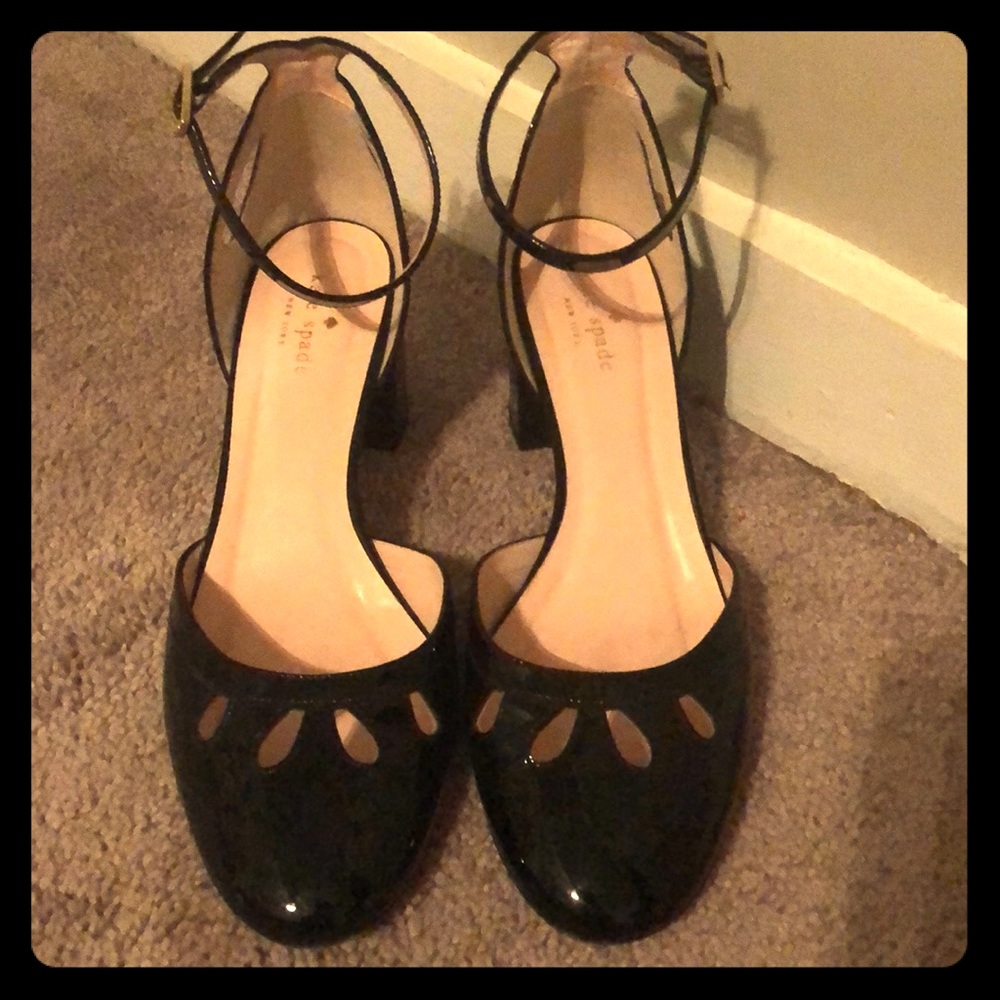 Kate Spade black patent leather Mary Janes